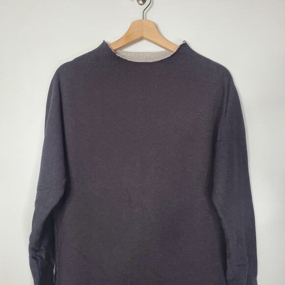 Frank & Eileen Isabelle Funnel Neck Midi Dress Triple Fleece Gray Size Small - Picture 3 of 9